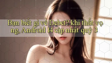 Bạn biết gì về Debet khi thất vọng, Android 14 cập nhật quý 3