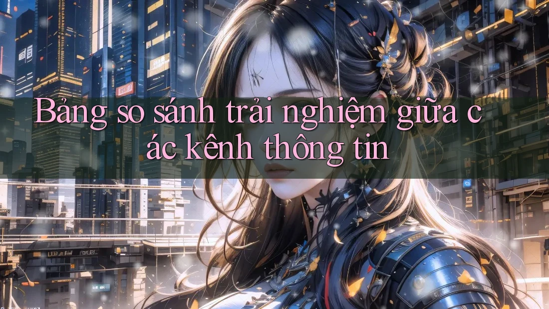Bảng so sánh trải nghiệm giữa các kênh thông tin