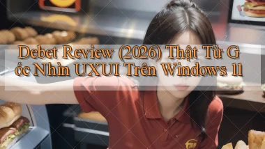 Debet review (2026) thật từ góc nhìn UXUI trên Windows 11
