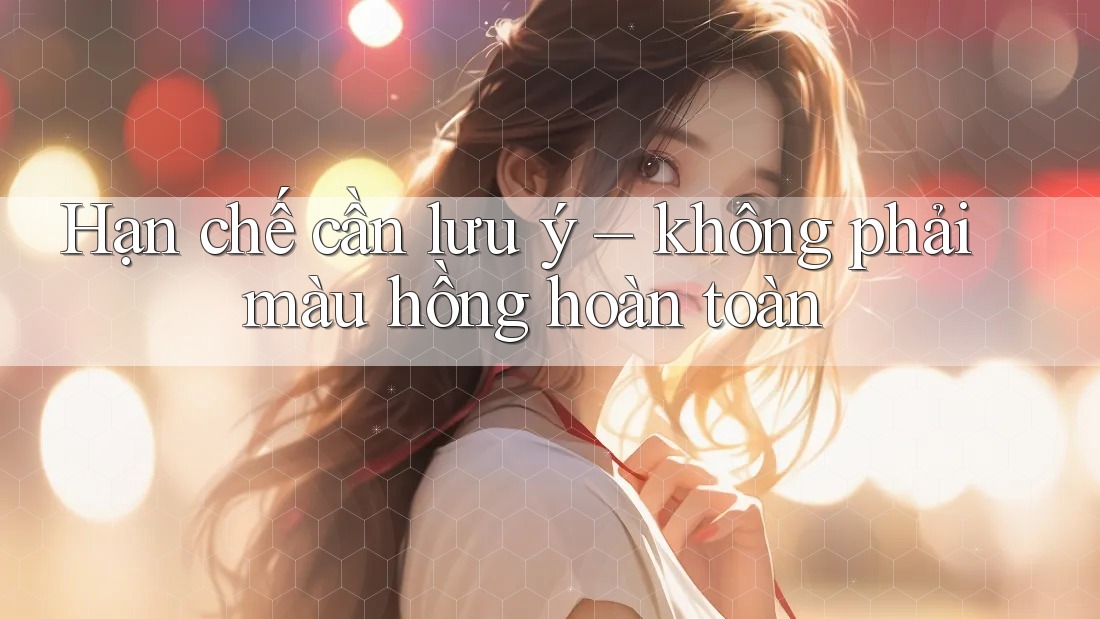 Hạn chế cần lưu ý: Không phải màu hồng hoàn toàn