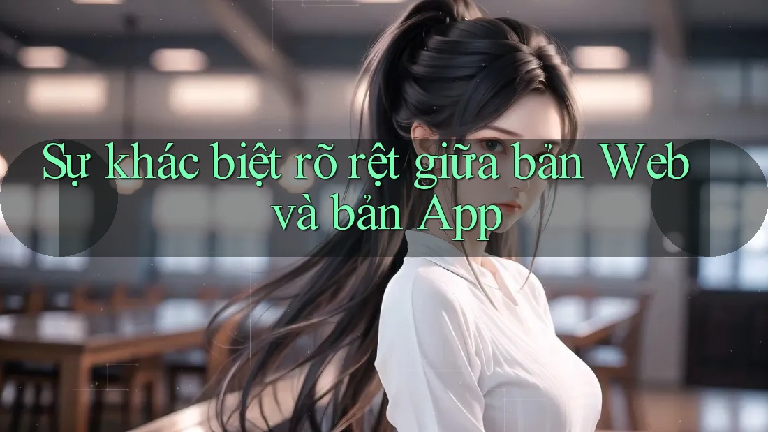 Sự khác biệt rõ rệt giữa bản Web và bản App