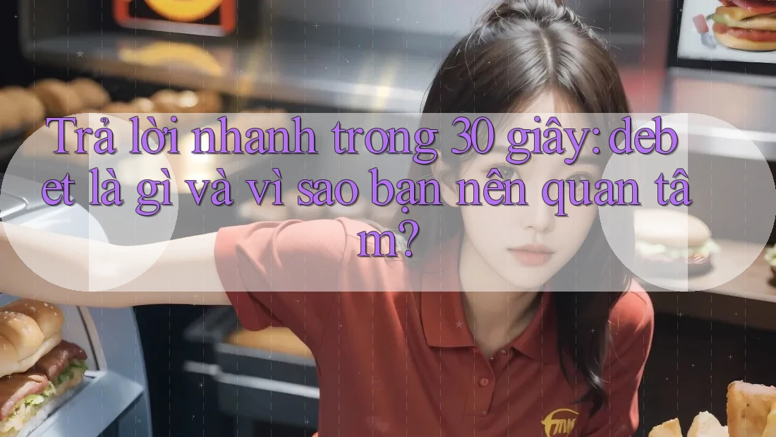 Trả lời nhanh trong 30 giây: debet là gì và vì sao bạn nên quan tâm?